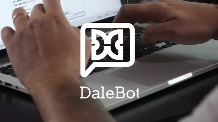 The DaleBot app on a laptop