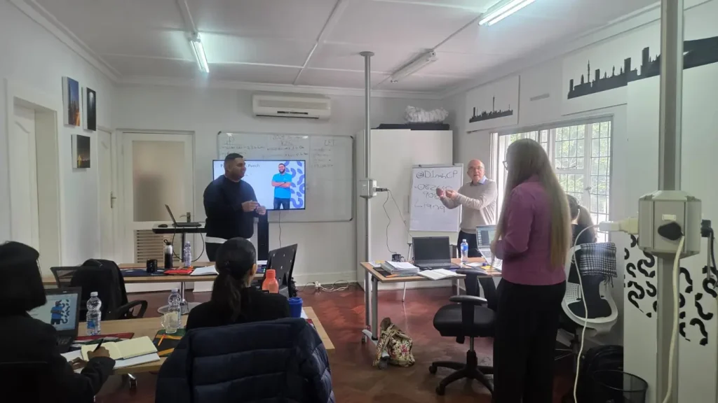 A Dale Carnegie trainer facilitating a session in Johannesburg